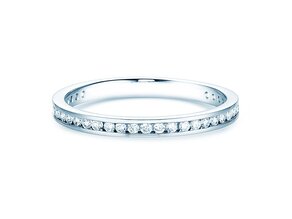 Bague de fiançailles Endless Love en 9K or blanc avec diamants 0,33ct G/SI