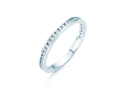 Bague de fiançailles Endless Love en 9K or blanc avec diamants 0,33ct G/SI