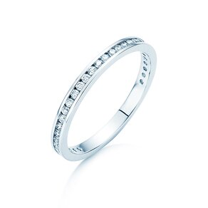 Bague de fiançailles Endless Love en 9K or blanc avec diamants 0,33ct G/SI
