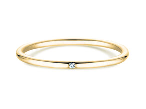 Bague de fiançailles Promise Petite en 9K or jaune avec diamant 0,005ct G/SI
