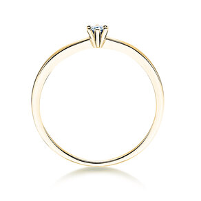 Bague de fiançailles Classic Petite dans 14K or jaune avec diamant 0,07ct G/SI
