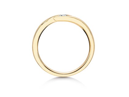Bague de fiançailles Twist en 14K or jaune avec diamant 0,20ct H/SI