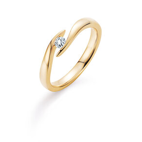 Bague de fiançailles Twist en 14K or jaune avec diamant 0,20ct H/SI