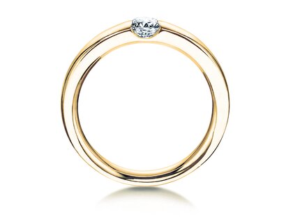 Bague de fiançailles Destiny en 9K or jaune avec diamant 0,05ct H/SI