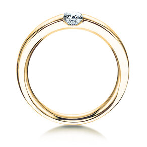 Bague de fiançailles Destiny en 9K or jaune avec diamant 0,05ct H/SI