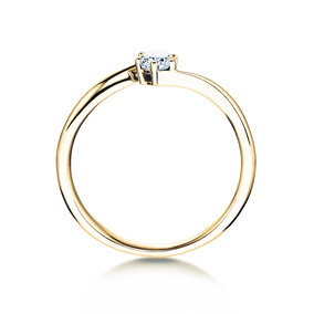 Bague de fiançailles Devotion dans 14K or jaune avec diamant 0,35ct G/SI