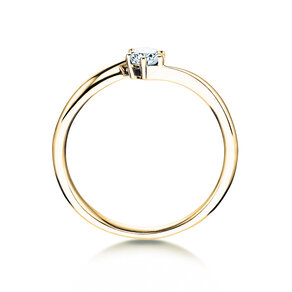 Bague de fiançailles Devotion dans 18K or jaune avec diamant 0,10ct H/SI
