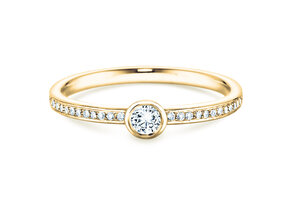 Bague de fiançailles Eternal Pavé dans 14K or jaune avec diamants 0,70ct G/SI