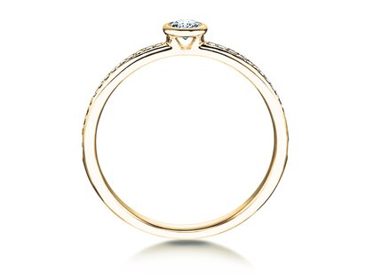 Bague de fiançailles Eternal Pavé dans 14K or jaune avec diamants 0,70ct G/SI