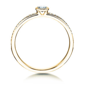Bague de fiançailles Eternal Pavé dans 14K or jaune avec diamants 0,70ct G/SI
