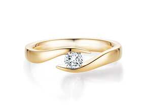 Bague de fiançailles Twist en 9K or jaune avec diamant 0,30ct H/SI
