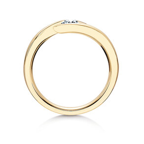 Bague de fiançailles Twist en 9K or jaune avec diamant 0,30ct H/SI