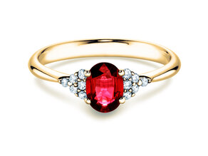 Bague de fiançailles Vivid en or jaune