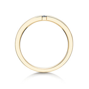 Bague de fiançailles Infinity dans 14K or jaune avec diamant 0,03ct H/SI
