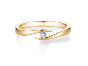 Bague de fiançailles Twist dans 14K or jaune avec diamant 0,05ct H/SI