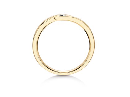 Bague de fiançailles Twist dans 14K or jaune avec diamant 0,05ct H/SI