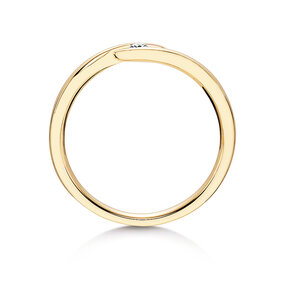 Bague de fiançailles Twist dans 14K or jaune avec diamant 0,05ct H/SI
