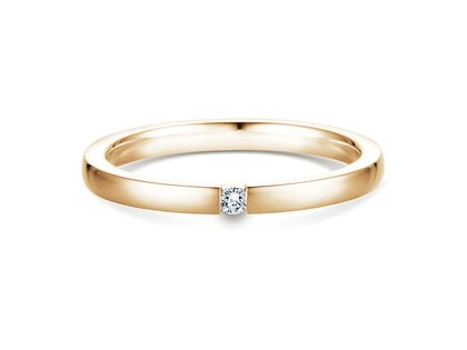 Bague de fiançailles Infinity dans 14K or jaune avec diamant 0,07ct H/SI
