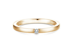 Bague de fiançailles Infinity dans 14K or jaune avec diamant 0,07ct H/SI