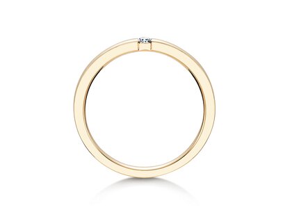 Bague de fiançailles Infinity dans 14K or jaune avec diamant 0,07ct H/SI