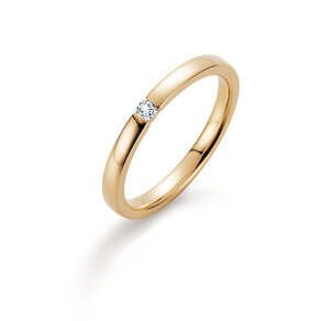 Bague de fiançailles Infinity dans 14K or jaune avec diamant 0,07ct H/SI