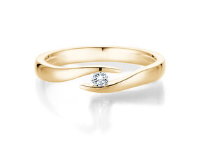 Bague de fiançailles Twist dans 14K or jaune avec diamant 0,07ct H/SI