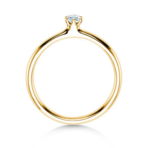 Bague de fiançailles Classic 6 dans 18K or jaune avec diamant 0,10ct H/SI