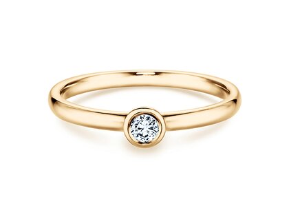 Bague de fiançailles Eternal dans 14K or jaune avec diamant 0,10ct H/SI