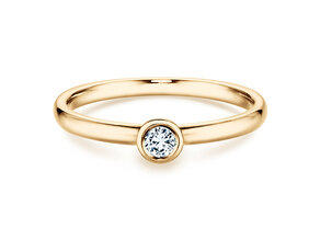 Bague de fiançailles Eternal dans 14K or jaune avec diamant 0,10ct H/SI
