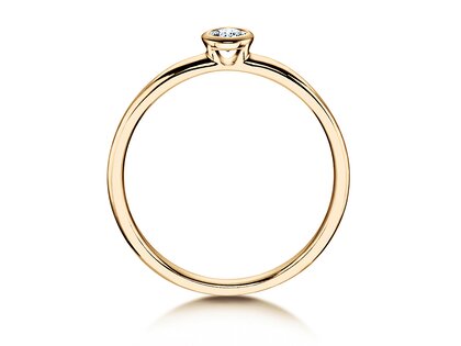 Bague de fiançailles Eternal dans 14K or jaune avec diamant 0,10ct H/SI