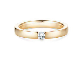 Bague de fiançailles Infinity dans 14K or jaune avec diamant 0,10ct H/SI
