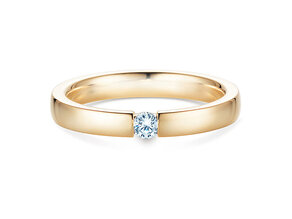 Bague de fiançailles Infinity dans 18K or jaune avec diamant 0,10ct H/SI