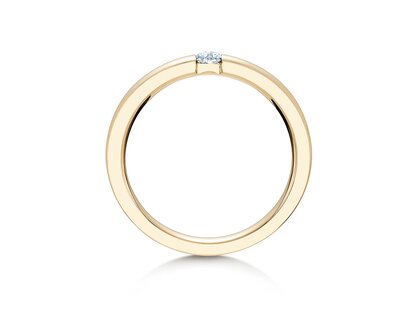 Bague de fiançailles Infinity dans 18K or jaune avec diamant 0,10ct H/SI