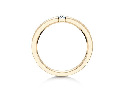 Bague de fiançailles Infinity dans 14K or jaune avec diamant 0,10ct H/SI