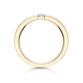 Bague de fiançailles Infinity dans 18K or jaune avec diamant 0,10ct H/SI