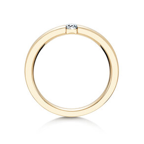 Bague de fiançailles Infinity dans 14K or jaune avec diamant 0,10ct H/SI