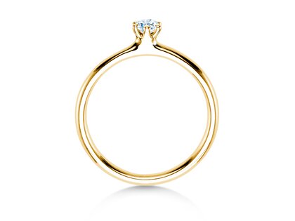 Bague de fiançailles Classic 6 dans 14K or jaune avec diamant 0,15ct H/SI