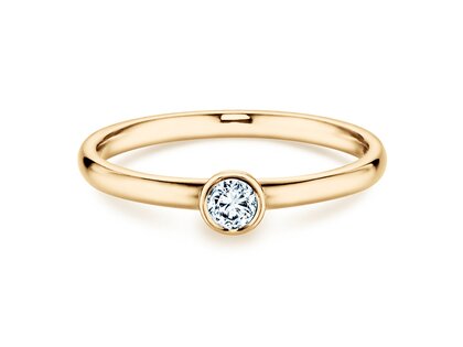 Bague de fiançailles Eternal dans 14K or jaune avec diamant 0,15ct H/SI