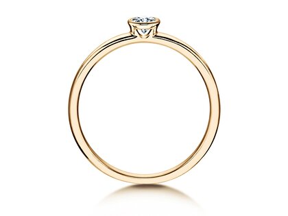 Bague de fiançailles Eternal dans 14K or jaune avec diamant 0,15ct H/SI