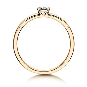 Bague de fiançailles Eternal dans 14K or jaune avec diamant 0,15ct H/SI