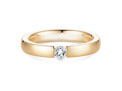 Bague de fiançailles Infinity dans 14K or jaune avec diamant 0,15ct H/SI