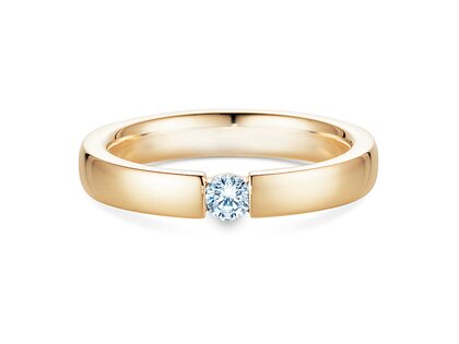 Bague de fiançailles Infinity dans 14K or jaune avec diamant 0,15ct H/SI