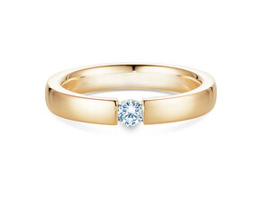 Bague de fiançailles Infinity dans 14K or jaune avec diamant 0,15ct H/SI