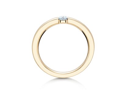 Bague de fiançailles Infinity dans 14K or jaune avec diamant 0,15ct H/SI