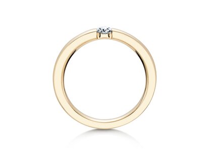 Bague de fiançailles Infinity dans 14K or jaune avec diamant 0,15ct H/SI