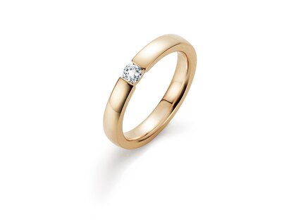 Bague de fiançailles Infinity dans 14K or jaune avec diamant 0,15ct H/SI