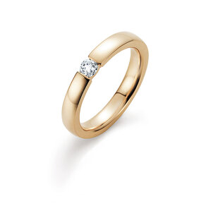 Bague de fiançailles Infinity dans 14K or jaune avec diamant 0,15ct H/SI
