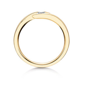 Bague de fiançailles Twist en 9K or jaune avec diamant 0,15ct G/SI