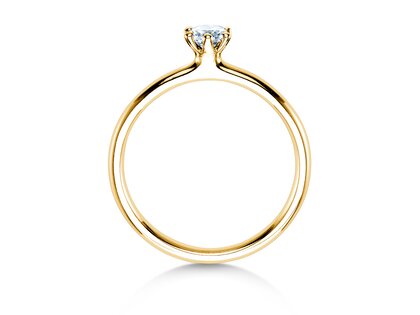 Bague de fiançailles Classic 6 dans 18K or jaune avec diamant 0,25ct D/IF