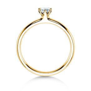 Bague de fiançailles Classic 6 dans 18K or jaune avec diamant 0,25ct D/IF